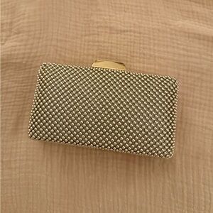 Olga Berg Gold Clutch Bag